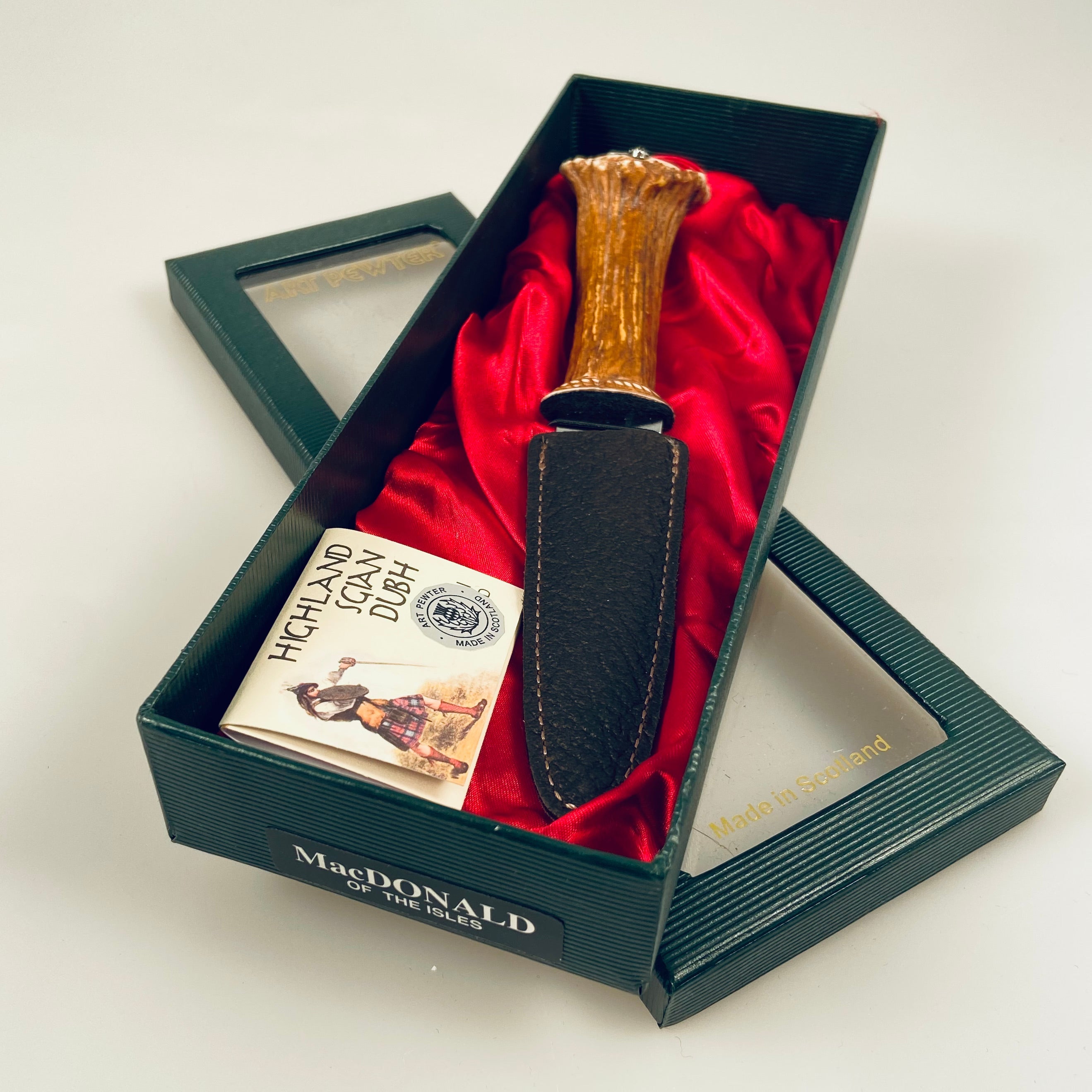 MacDonald of the Isles Clan Crest Stag Horn Sgian Dubh
