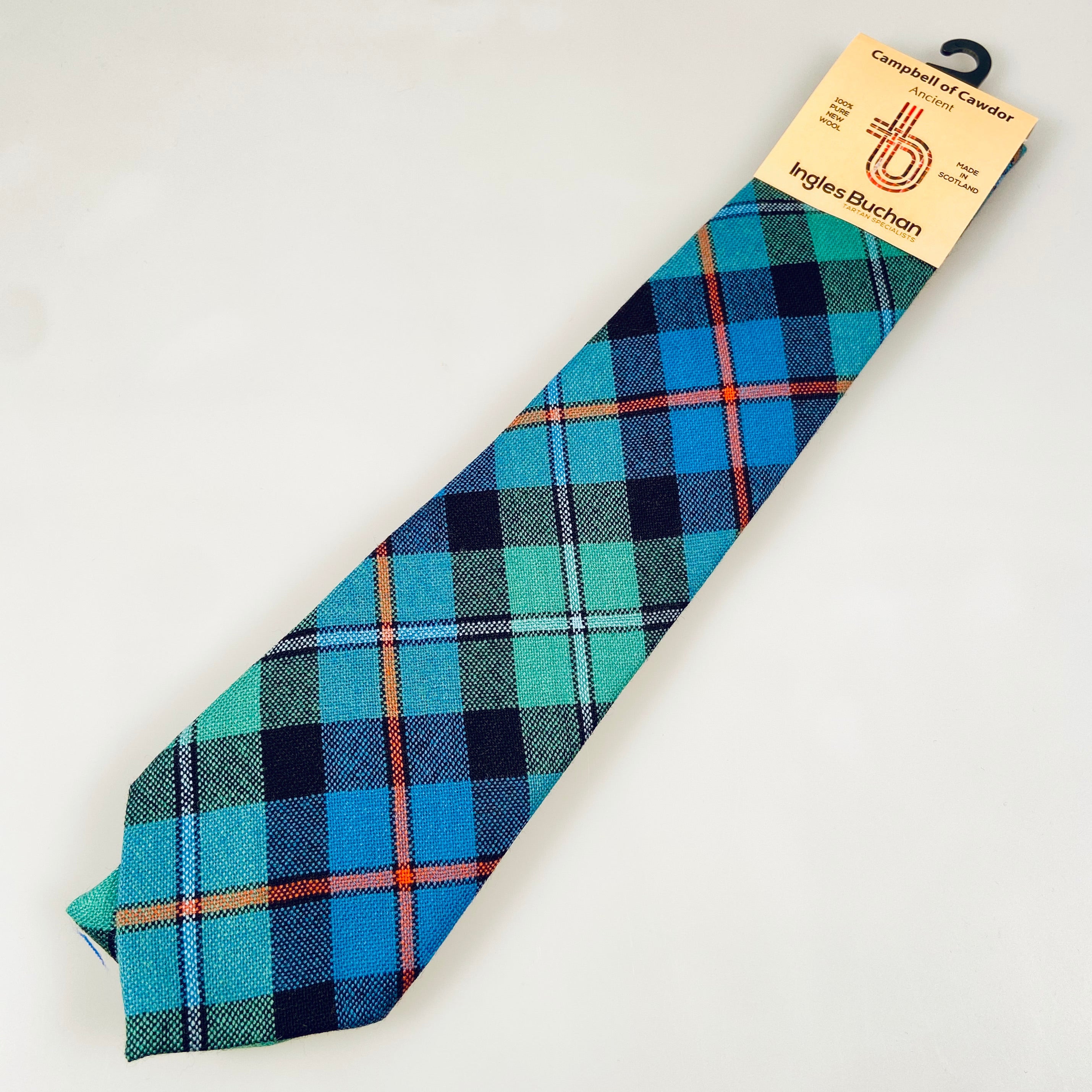 Pure Wool Tie in Campbell of Cawdor Ancient Tartan.