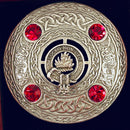 MacKenzie Clan Crest Pewter Plaid Brooch