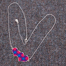 Tartan Linked Heart Necklace