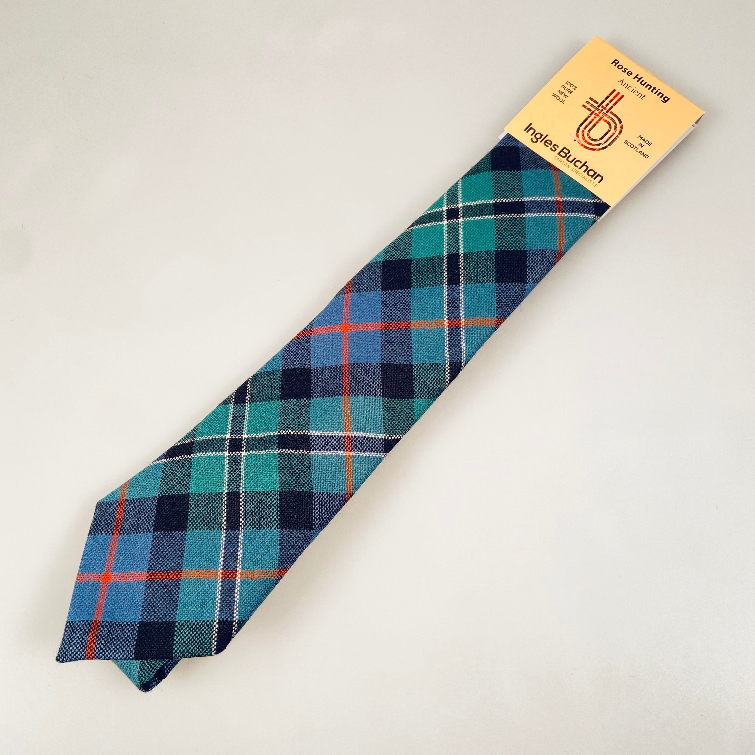 Pure Wool Tie in Rose Hunting Ancient Tartan