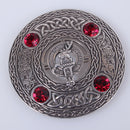 Stirling Clan Crest Pewter Plaid Brooch