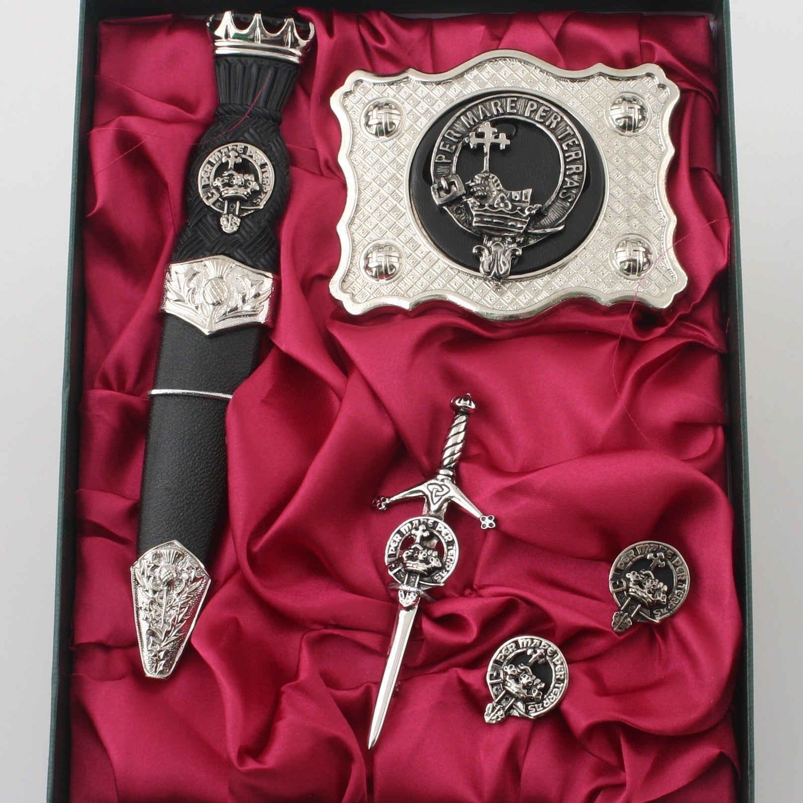MacDonald Clan Crest Kilt Accessory Gift Set