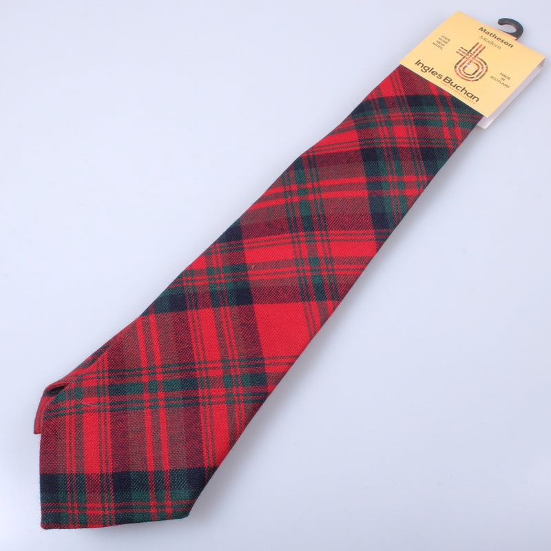 Pure Wool Tie in Matheson Red Modern Tartan