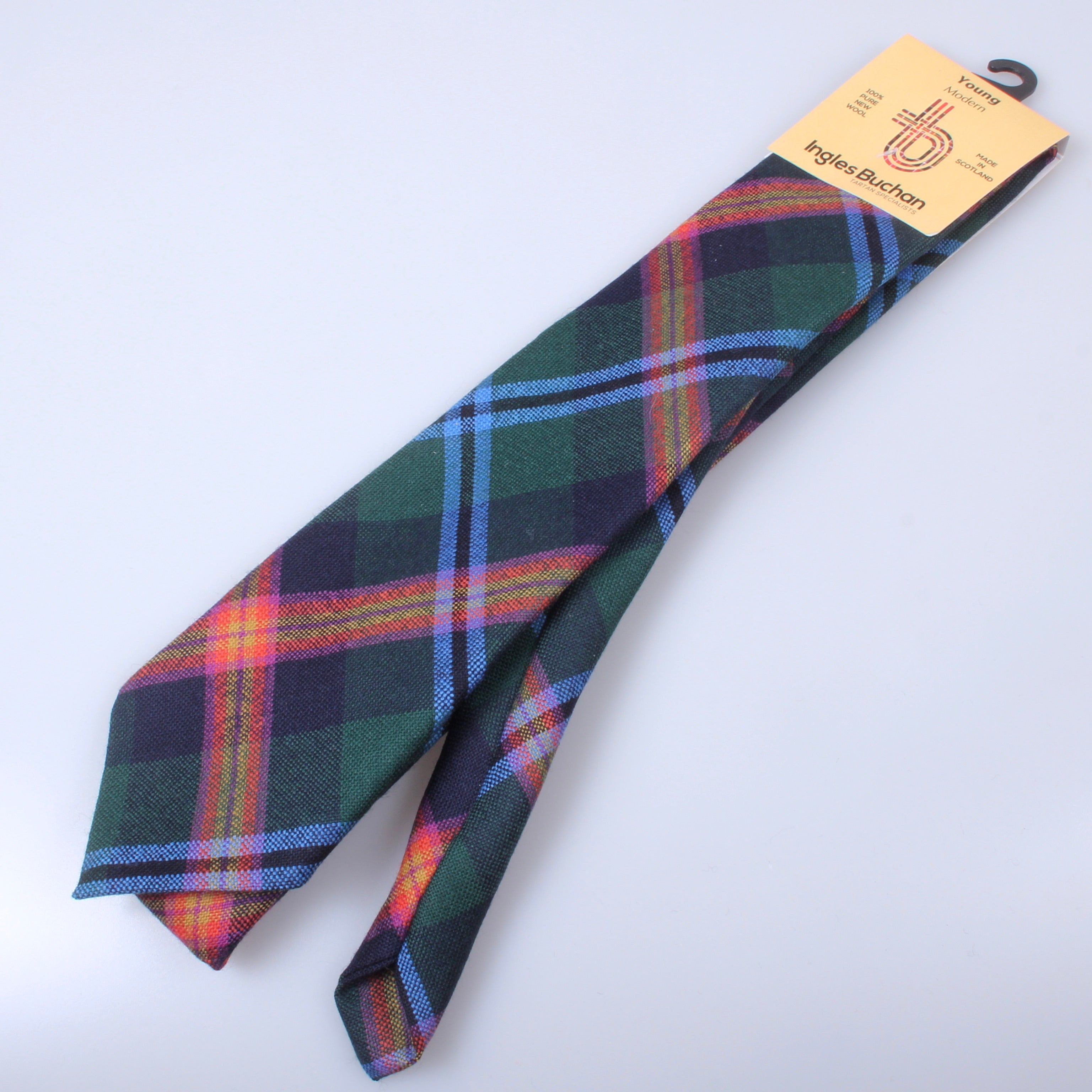 Pure Wool Tie in Young Modern Tartan