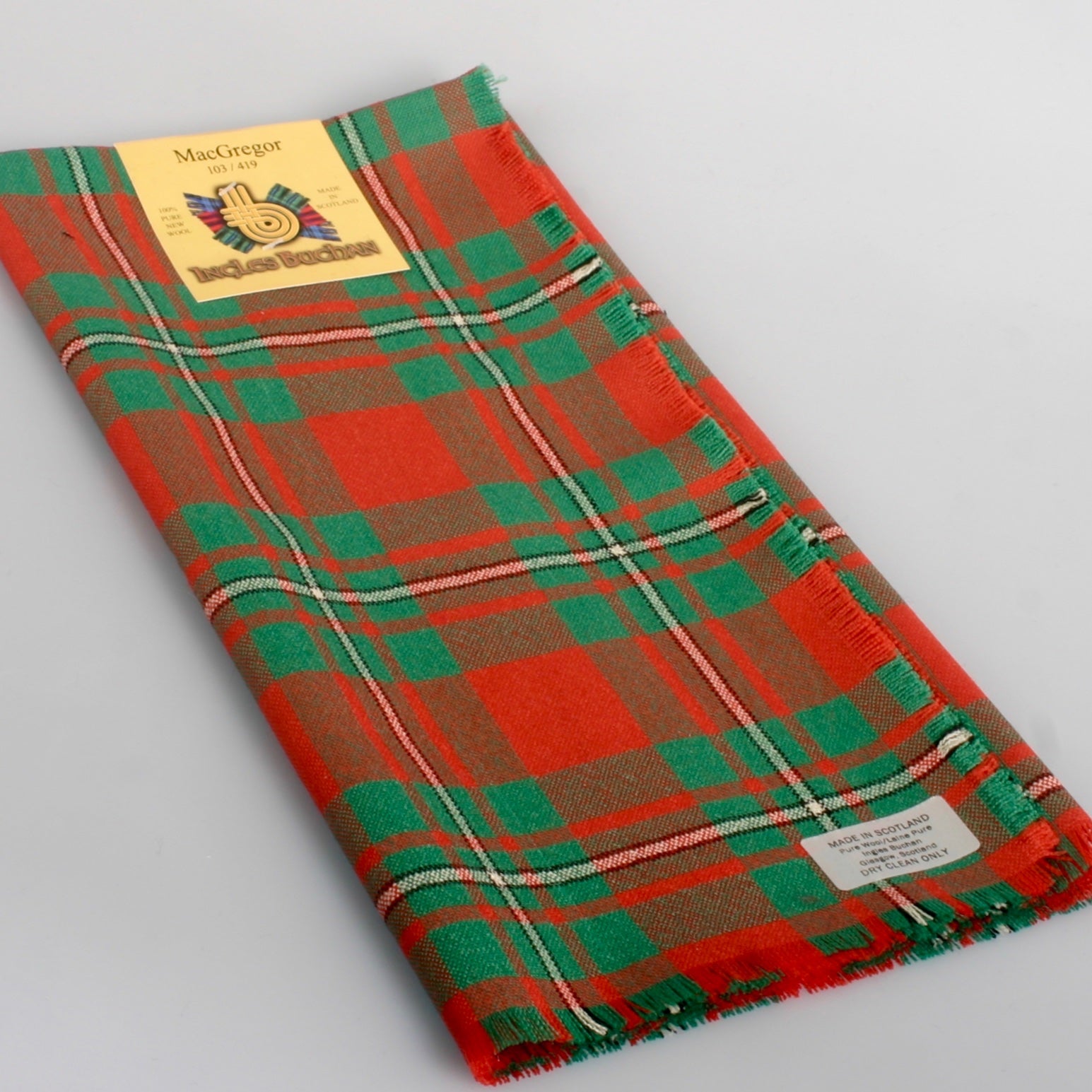 MacGregor Ancient Tartan Wool Headscarf.