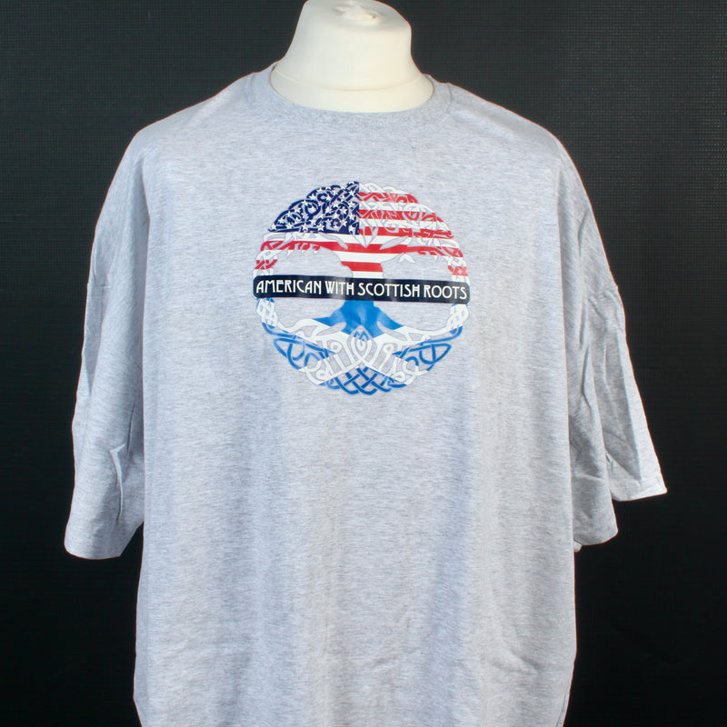 American With Scottish Roots T Shirt - Size 4XL to Clear