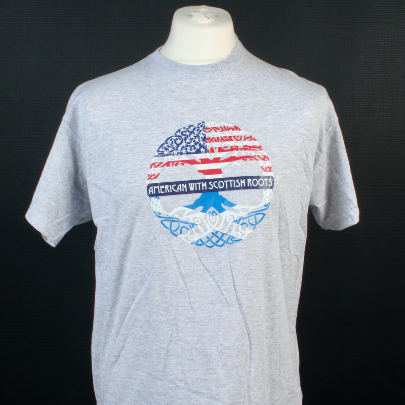 American With Scottish Roots T Shirt - Size Large to Clear.