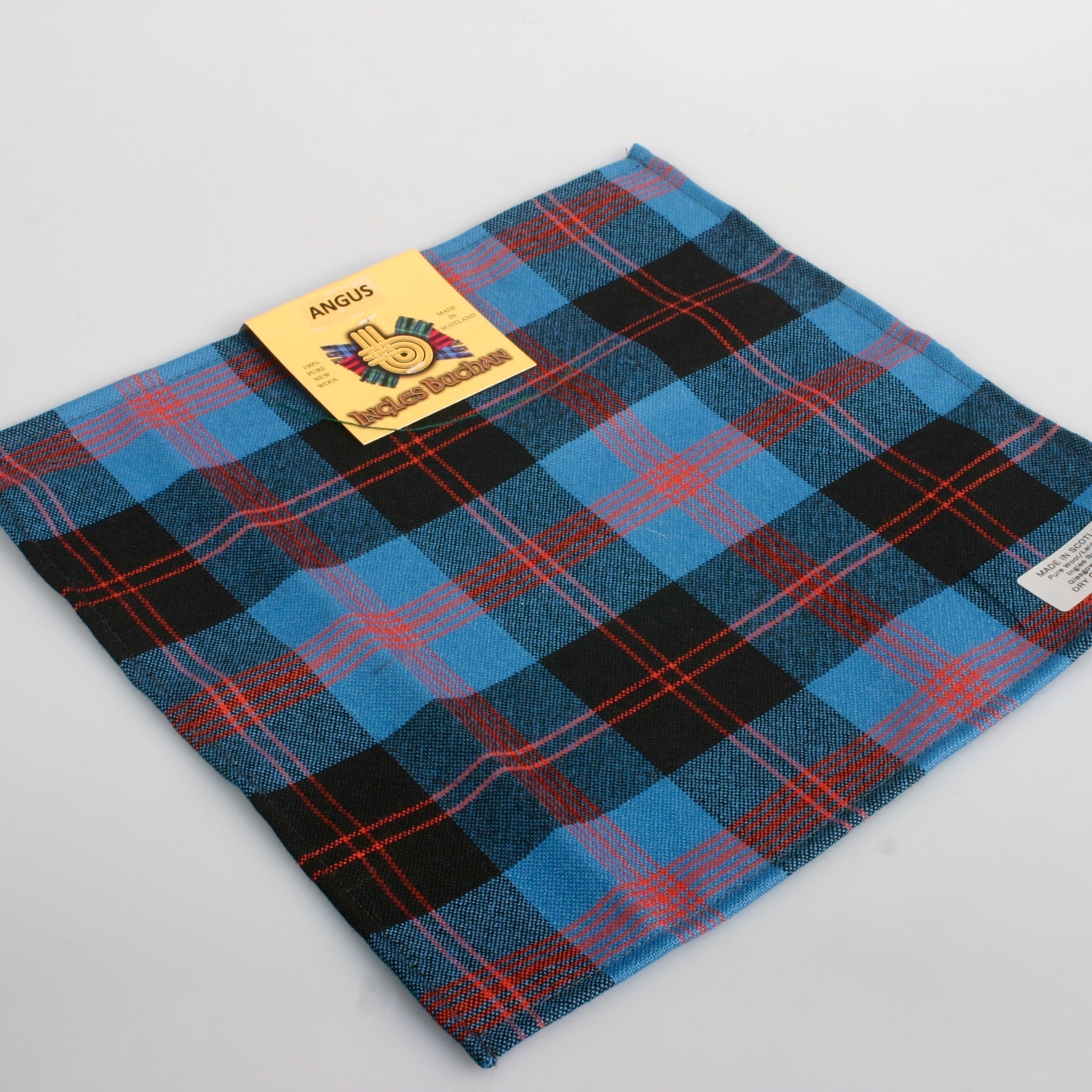 Wool Tartan Pocket Square in Angus Ancient Tartan.