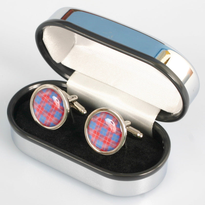 Galloway Red Tartan Cufflinks - Choose Your Shape.