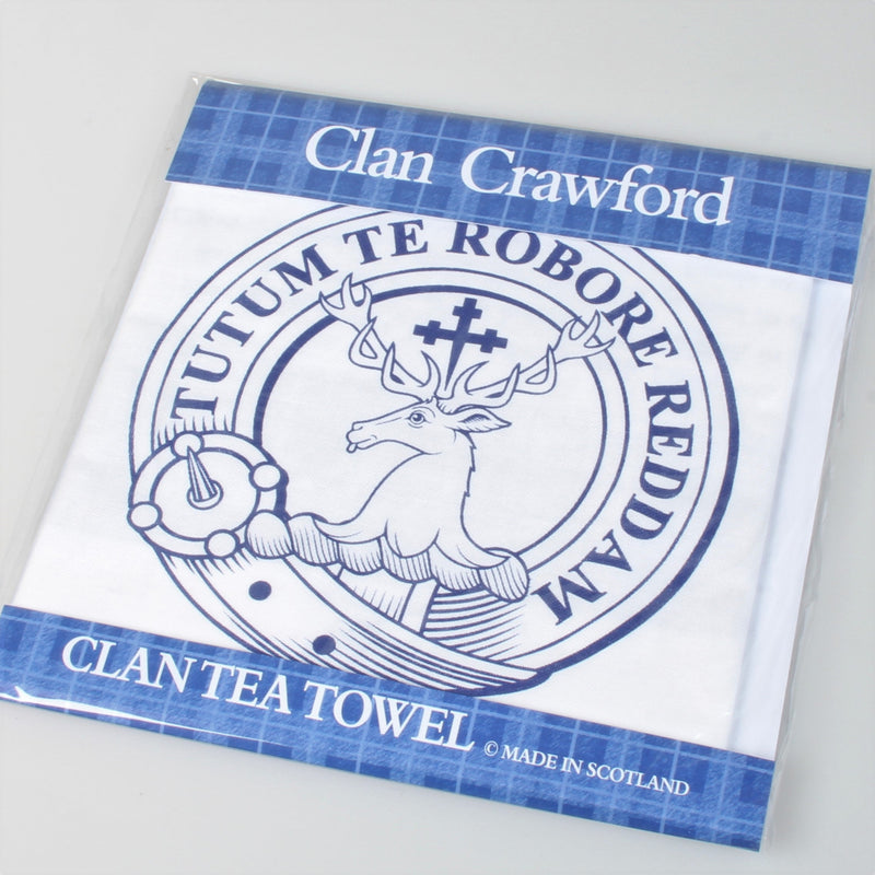 Crawford Clan Crest Tea Towel (To Clear)