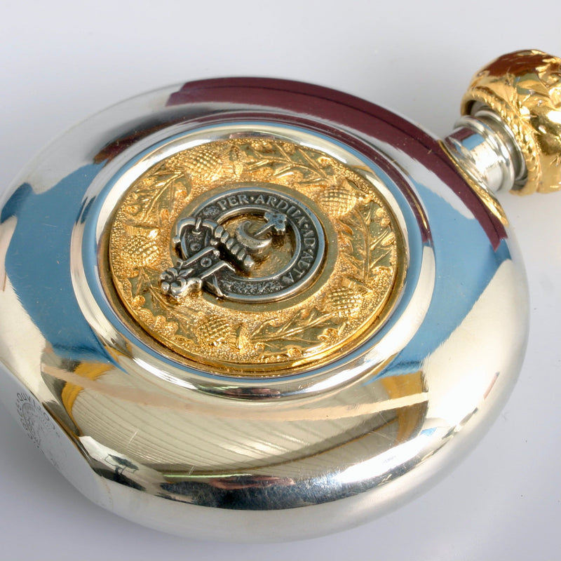 Hannay Clan Crest Pewter Sporran Flask