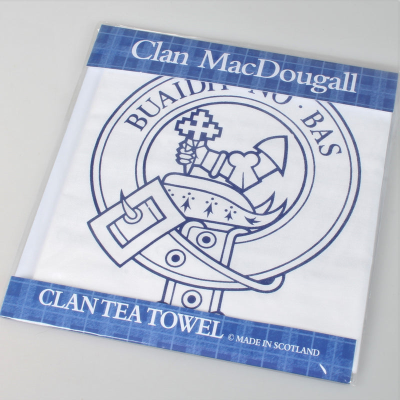 MacDougall Clan Crest Tea Towel (To Clear)
