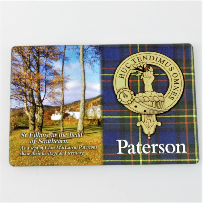 Paterson Clan Crest Fridge Magnet