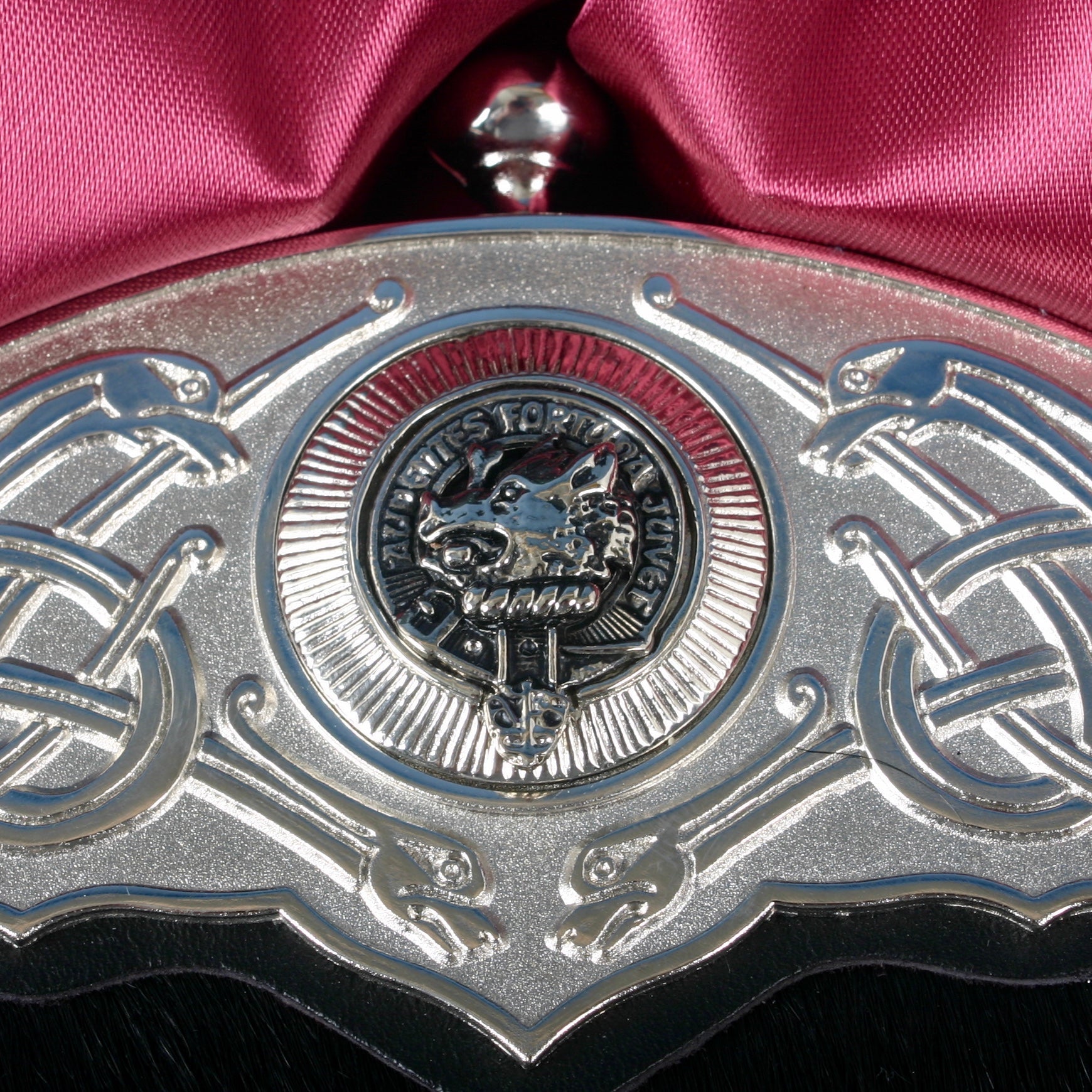 MacKinnon Clan Crest Pewter Sporran - Straight Chain