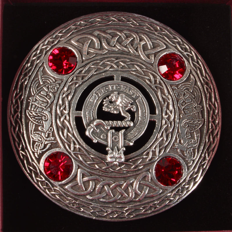 Fotheringham Clan Crest Pewter Plaid Brooch