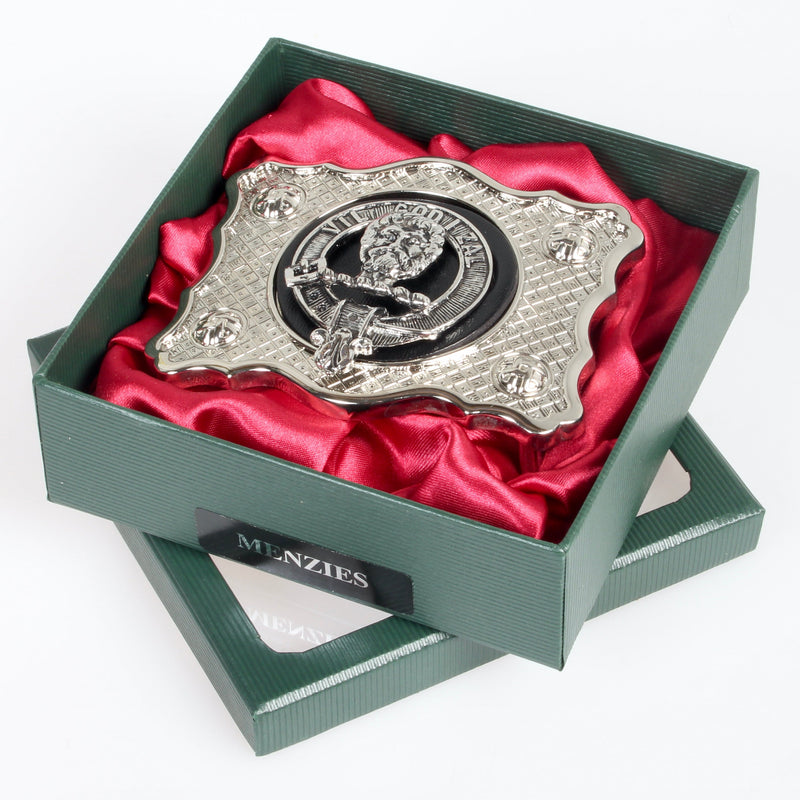 Menzies Pewter Clan Crest Buckle For Kilt Belts