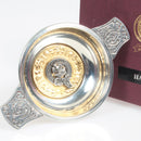 Hay Clan Crest Quaich with Gold Trim