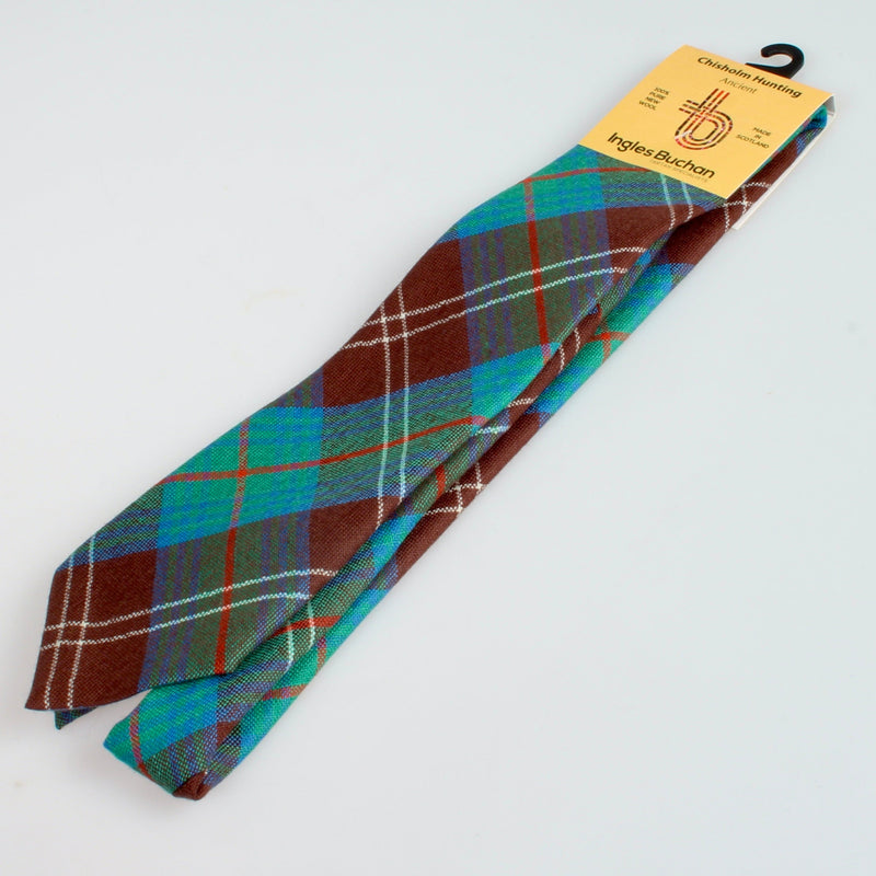 Pure Wool Tie in Chisholm Hunting Ancient Tartan