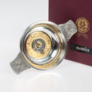 Hannay Clan Crest Quaich with Gold Trim