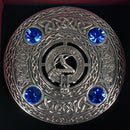 MacInness Clan Crest Pewter Plaid Brooch