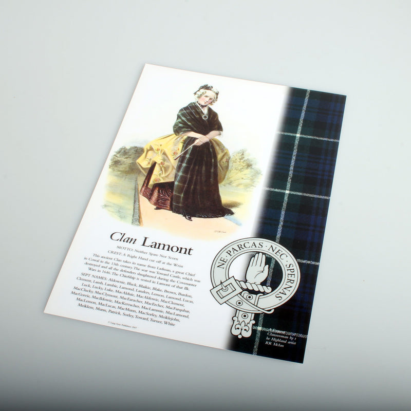 Lamont Scottish Clan Poster A4
