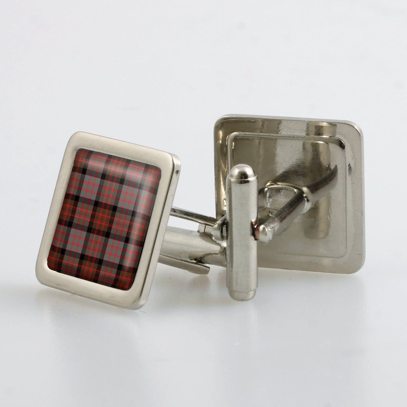 MacDonald Weathered Tartan Cufflinks - Choose Your Shape.