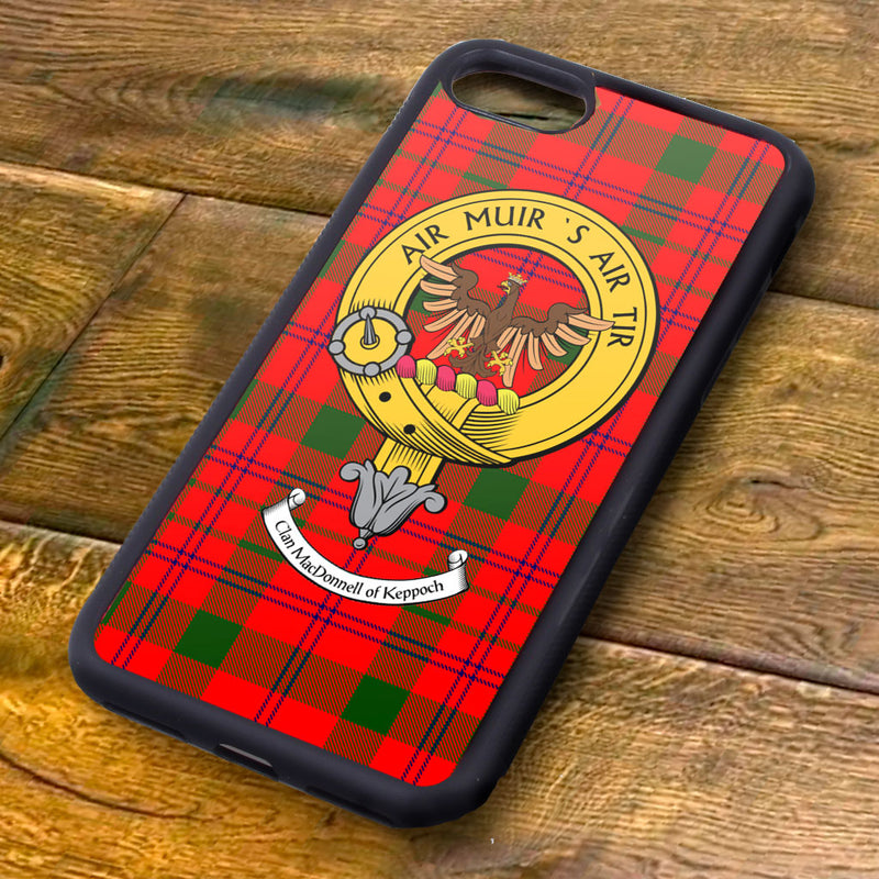 MacDonald of Keppoch  Tartan and Clan Crest iPhone Rubber Case