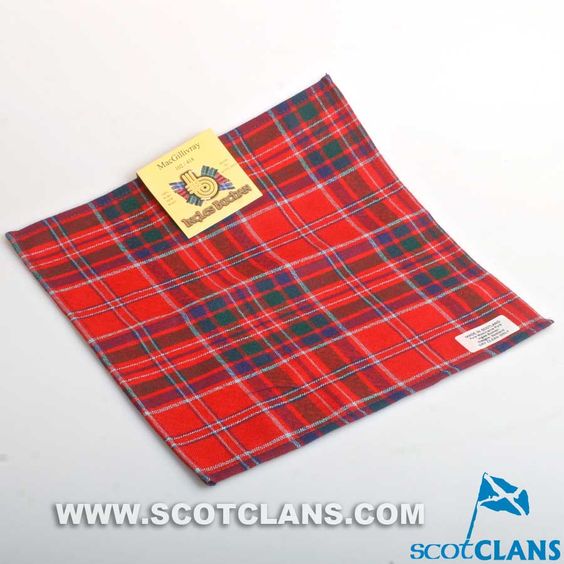 Wool Tartan Pocket Square in MacGillivray Modern Tartan