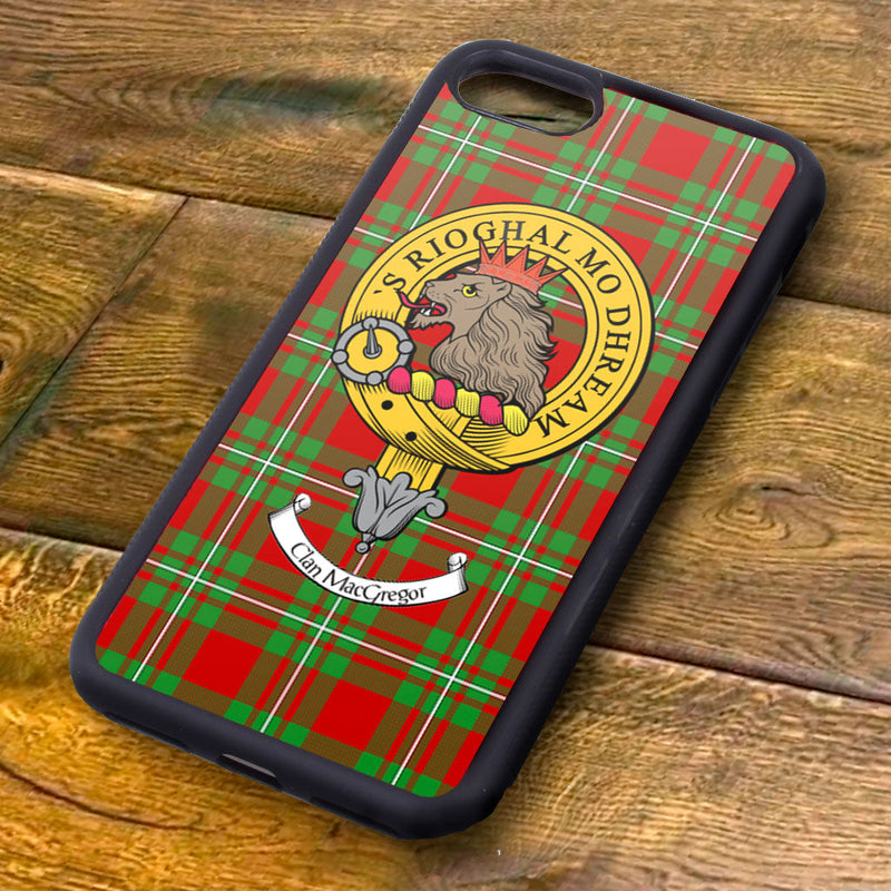 MacGregor Tartan and Clan Crest iPhone Rubber Case