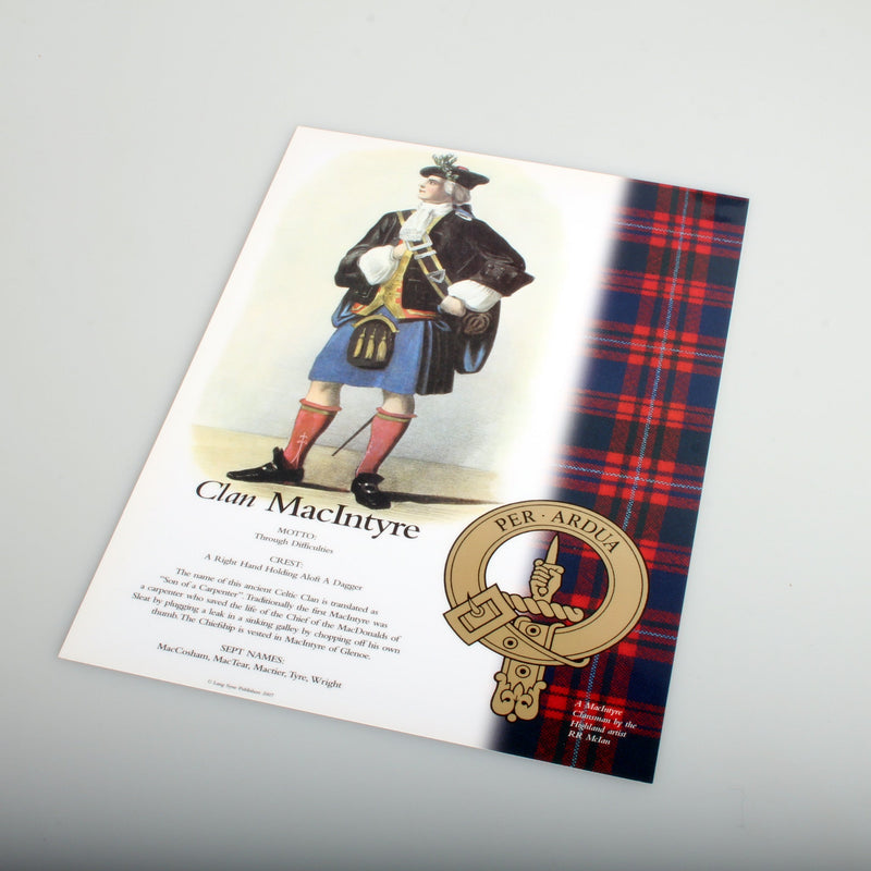 MacIntyre Scottish Clan Poster A4