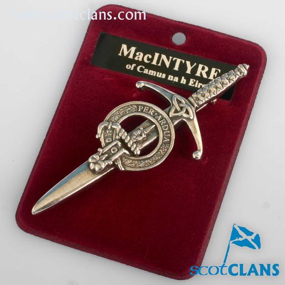 Clan Crest Pewter Kilt Pin with MacIntyre Crest