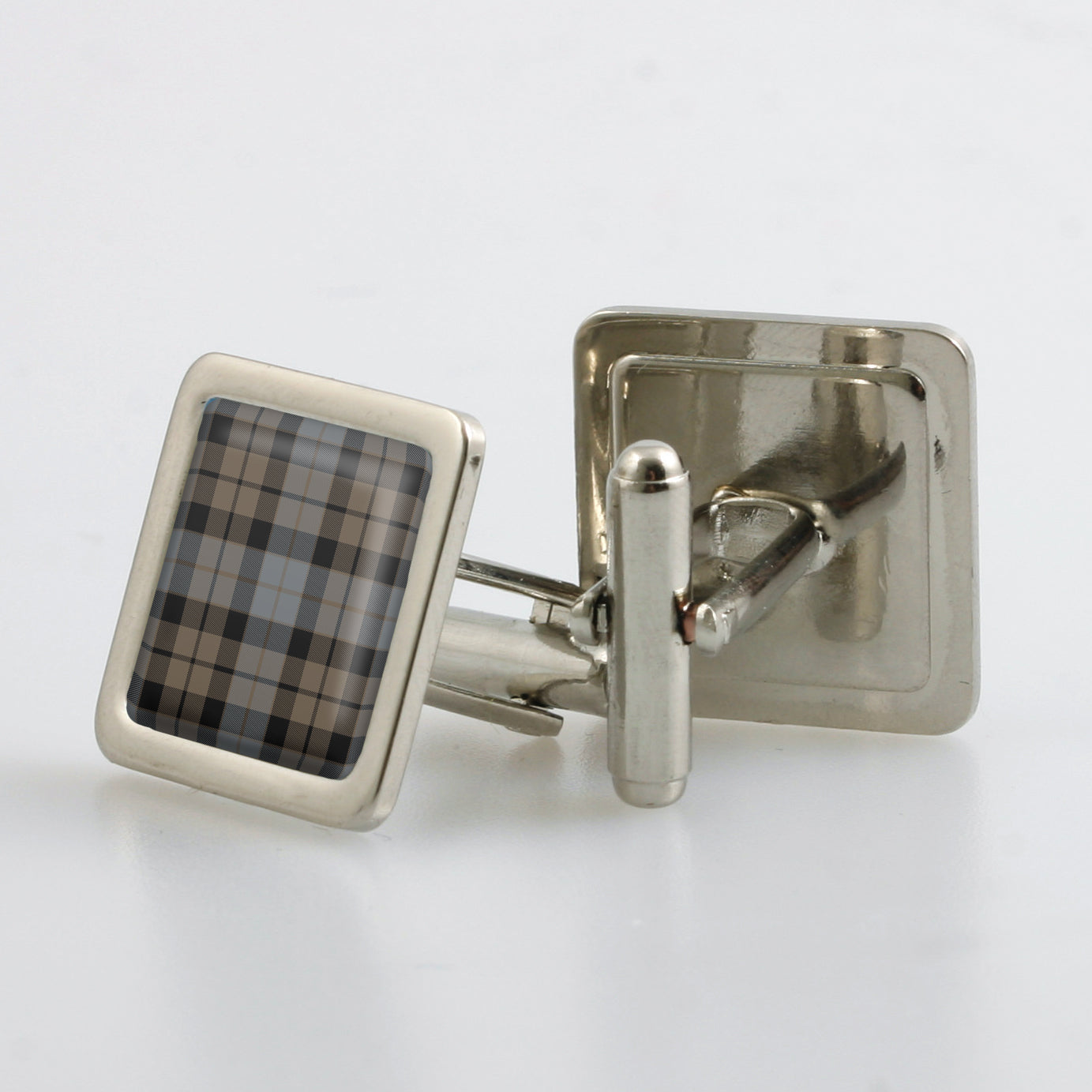 MacKay Weathered Tartan Cufflinks - Choose Your Shape.