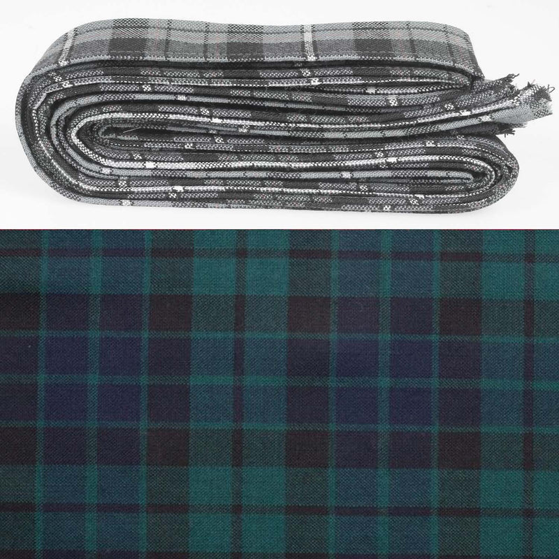 Wool Strip Ribbon in MacKay Modern Tartan - 5 Strips, Choose Your Width