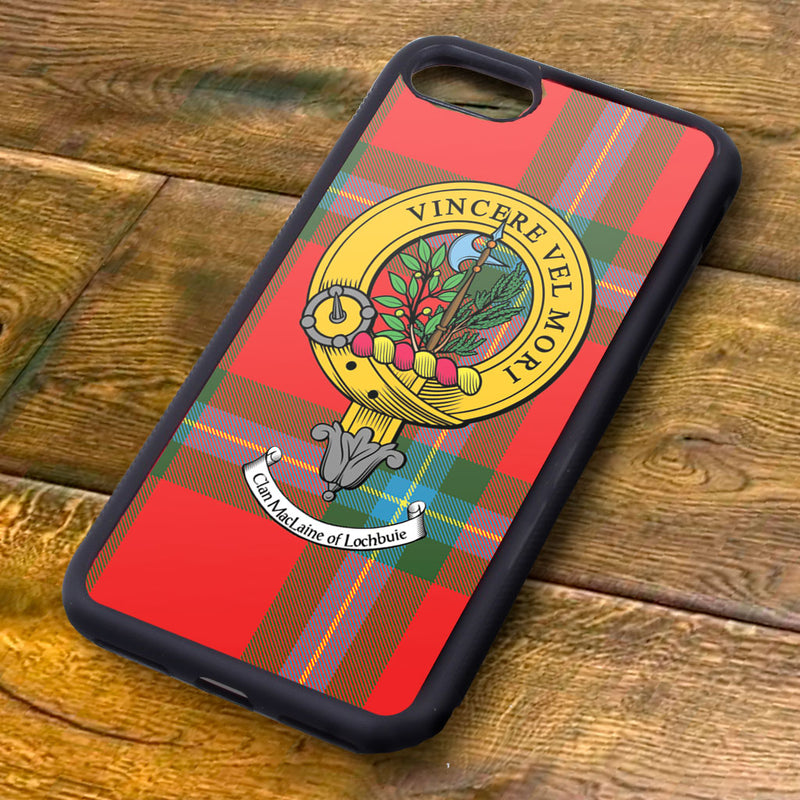 MacLaine Tartan and Clan Crest iPhone Rubber Case