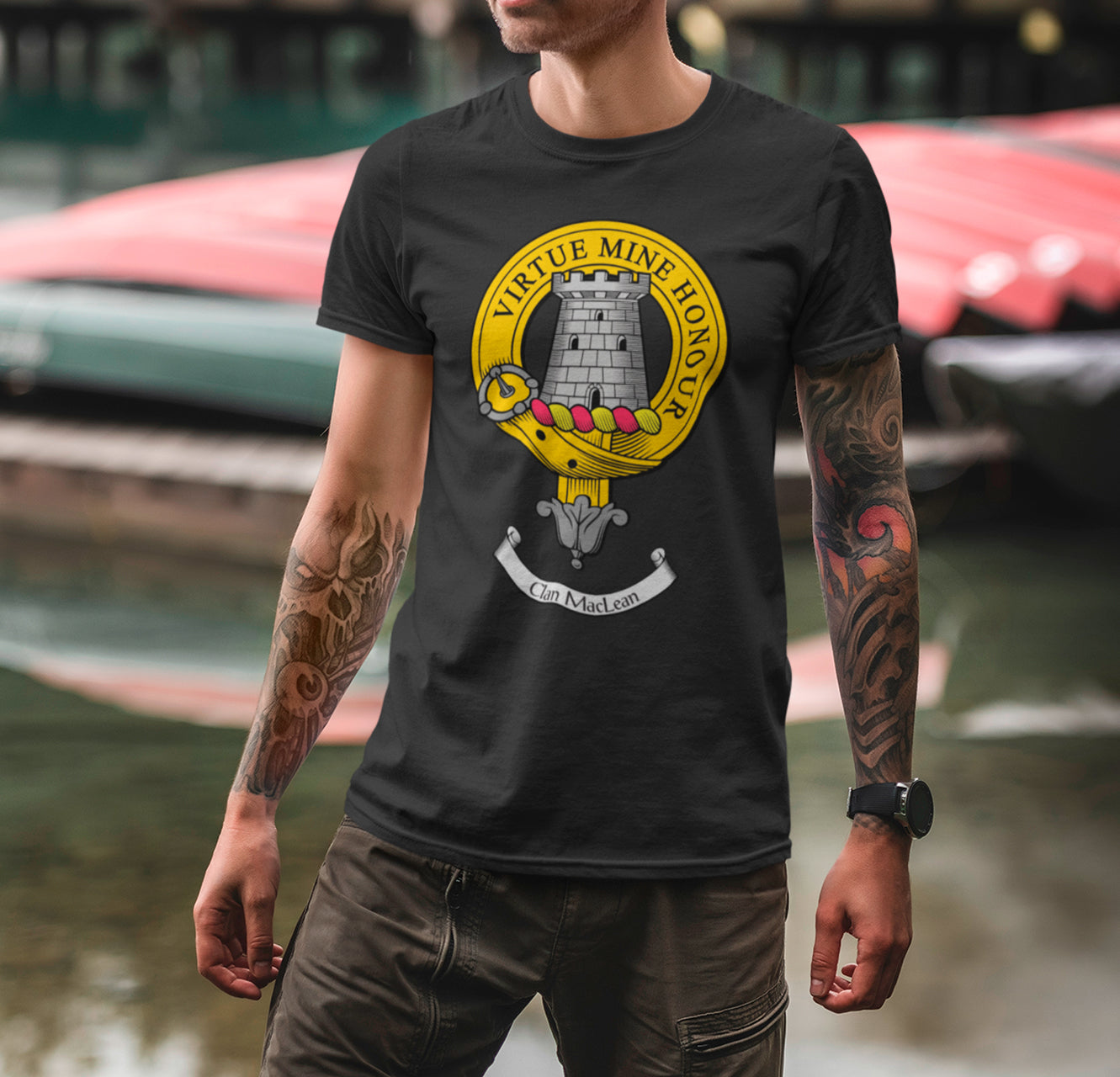 MacLean Clan Crest Gents T Shirt