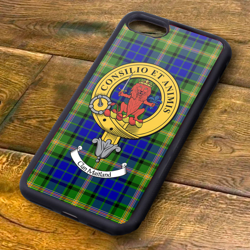 Maitland Tartan and Clan Crest iPhone Rubber Case