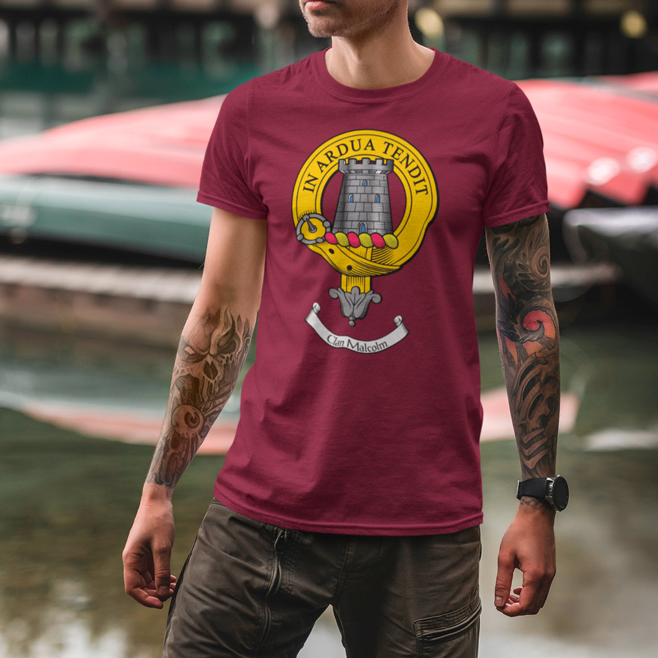 Malcolm Clan Crest Gents T Shirt