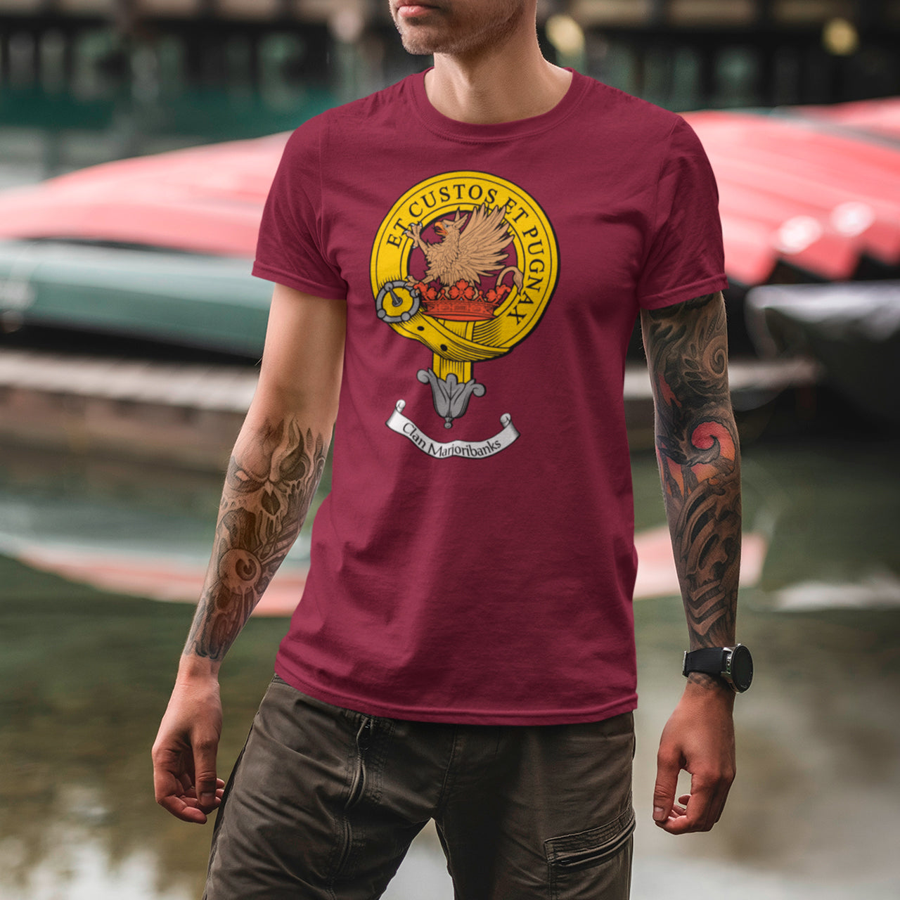 Marjoribanks Clan Crest Gents T Shirt