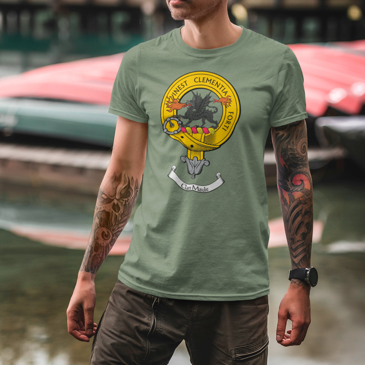 Maule Clan Crest Gents T Shirt