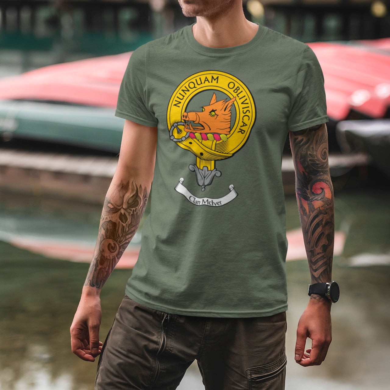 McIver Clan Crest Gents T Shirt