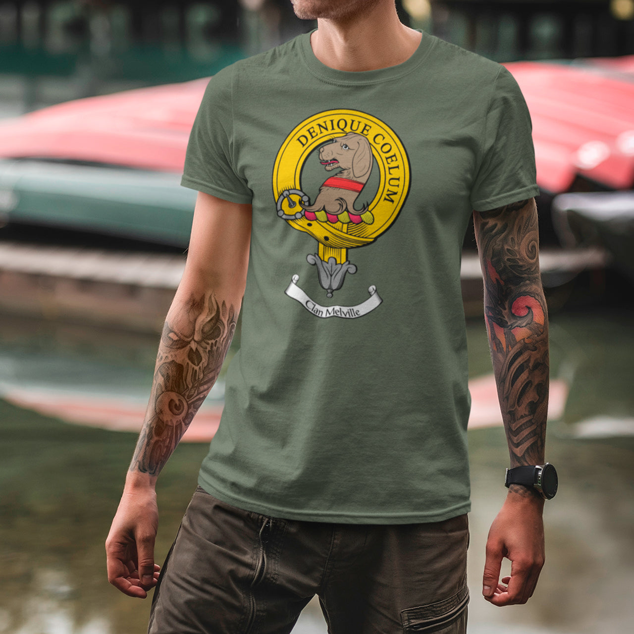 Melville Clan Crest Gents T Shirt