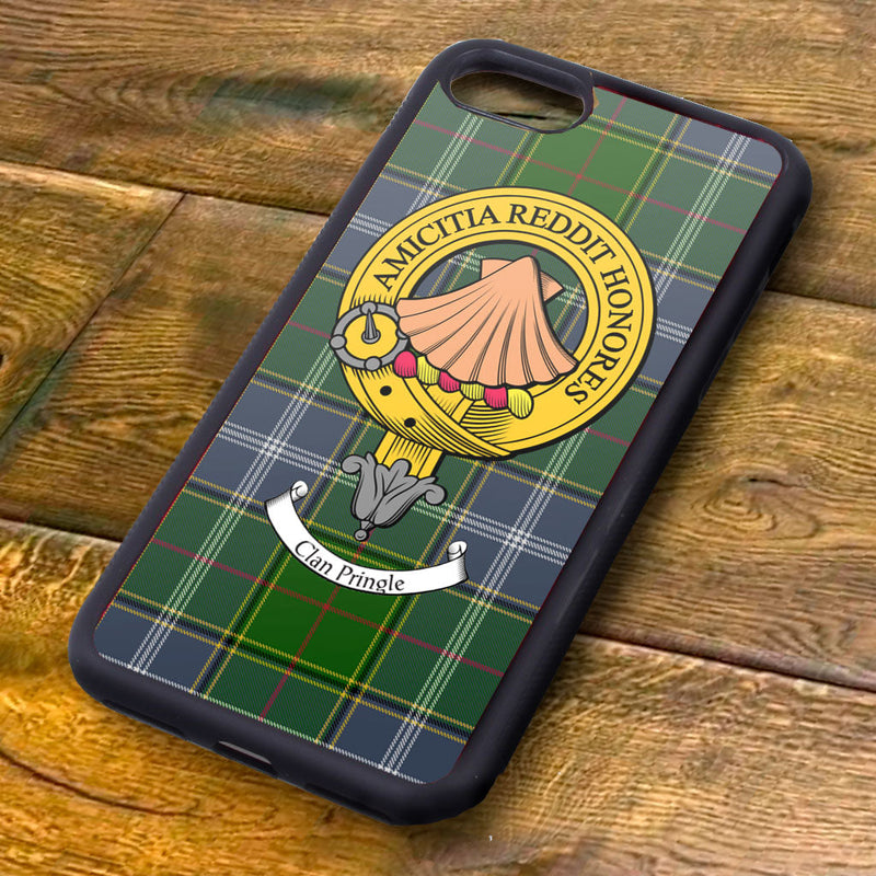 Pringle Tartan and Clan Crest iPhone Rubber Case