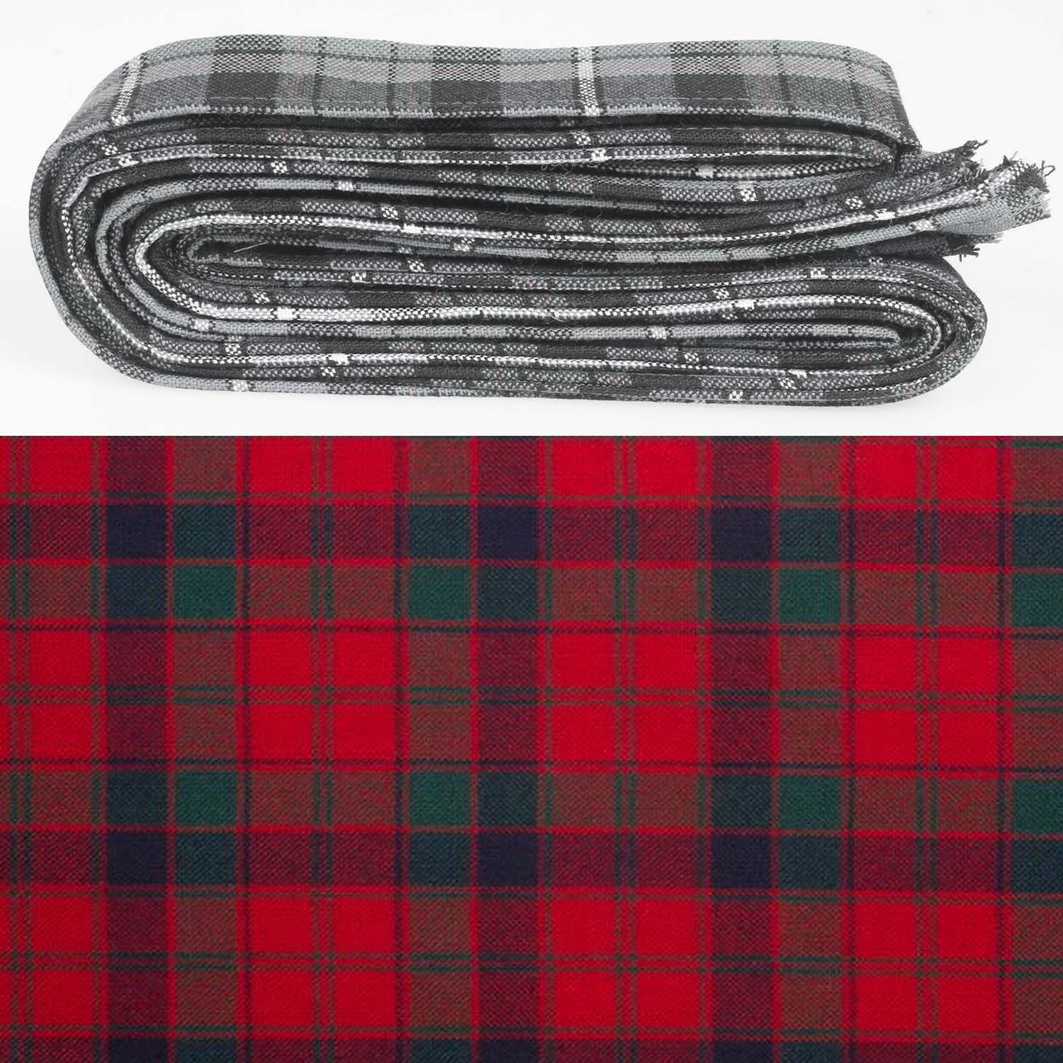 Wool Strip Ribbon in Robertson Modern Tartan - 5 Strips, Choose Your Width