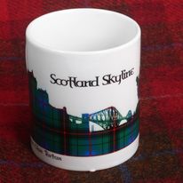 Scotland Skyline in any Tartan Mug