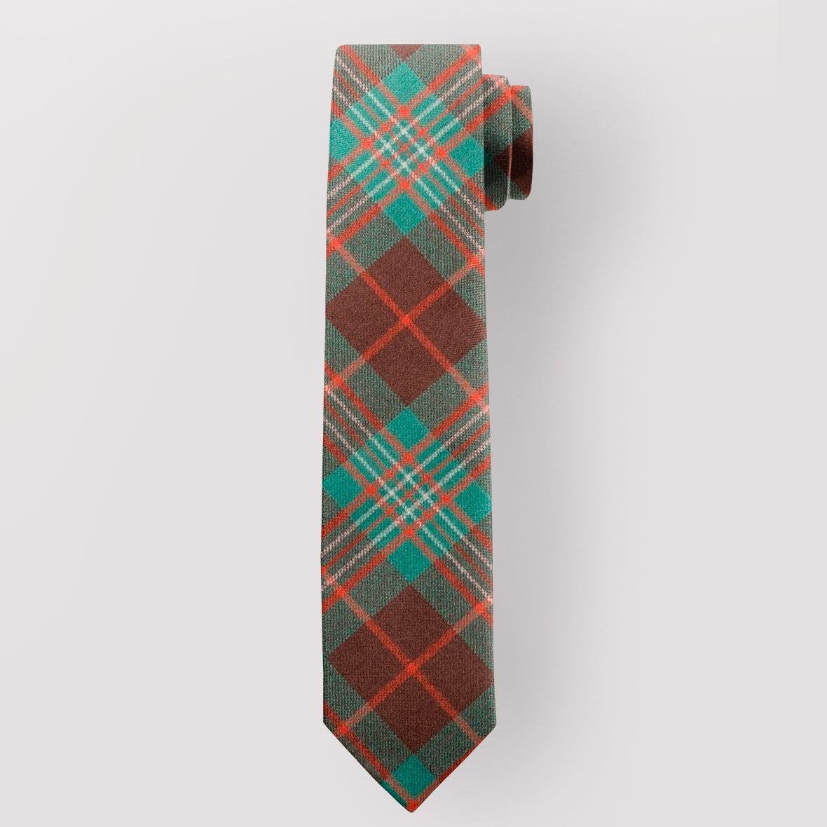 Pure Wool Tie in Scott Brown Ancient Tartan.