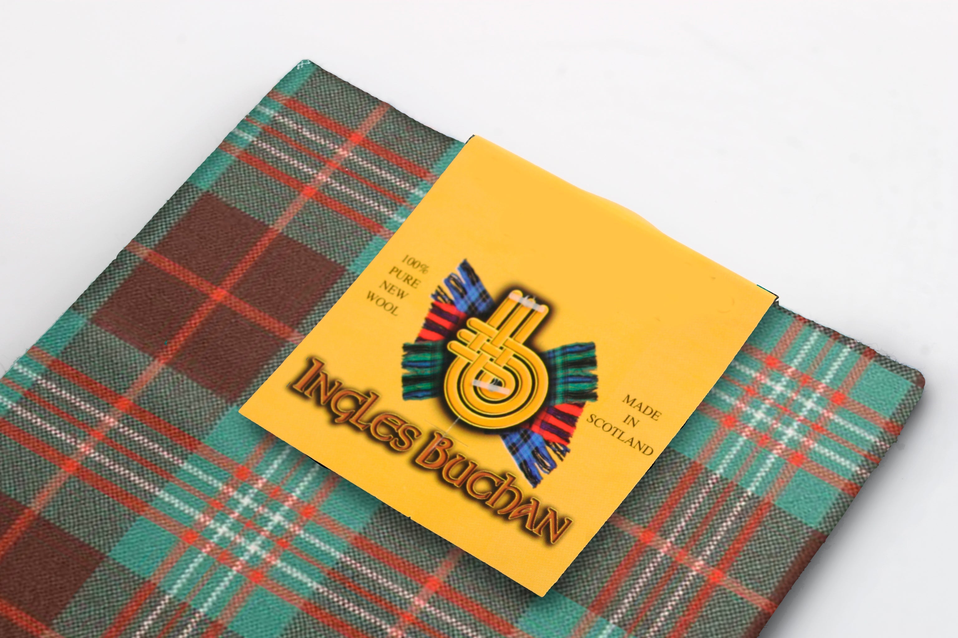 Wool Pocket Square in Scott Brown Ancient Tartan