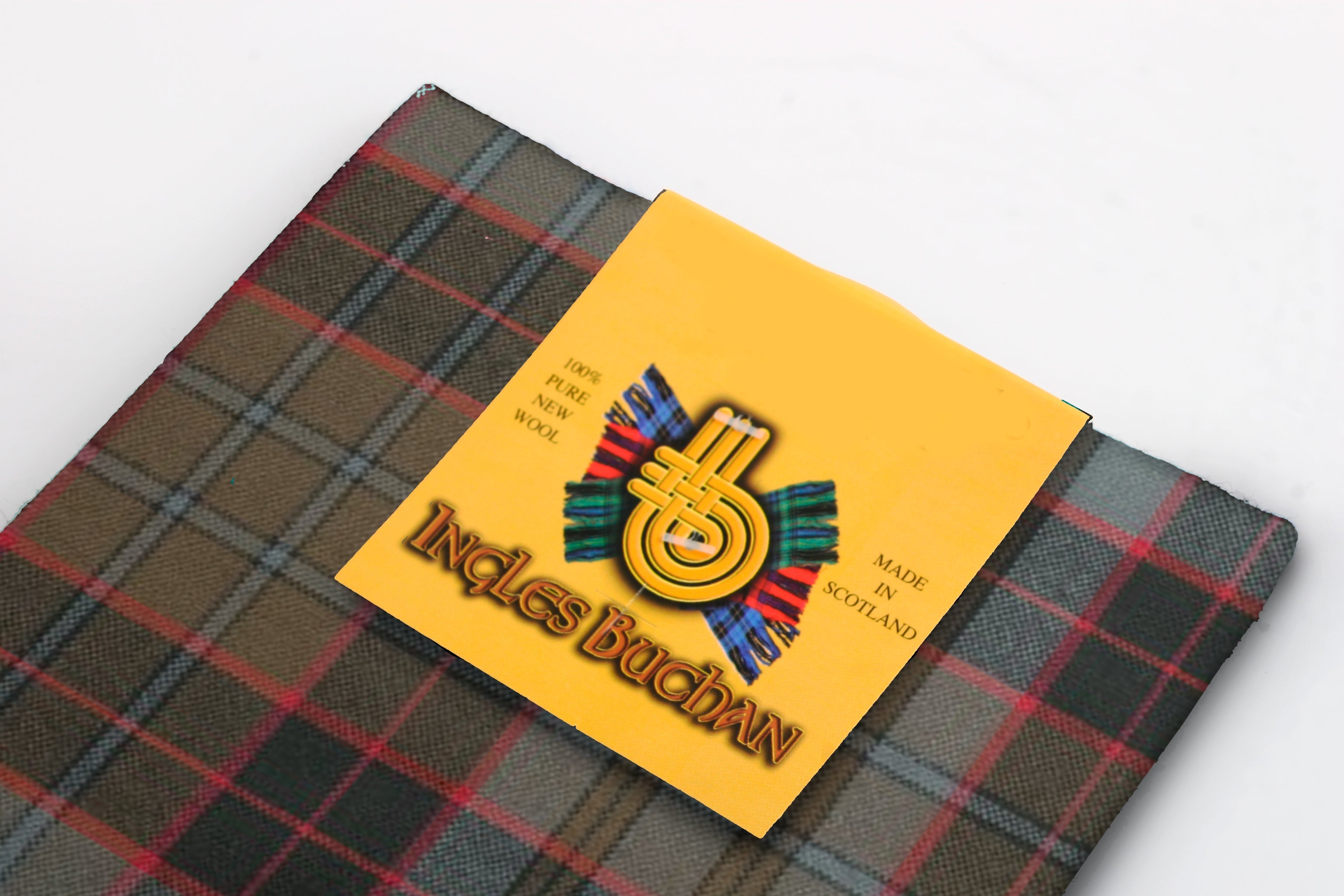 Wool Tartan Pocket Square in Stewart Old Weathered Tartan