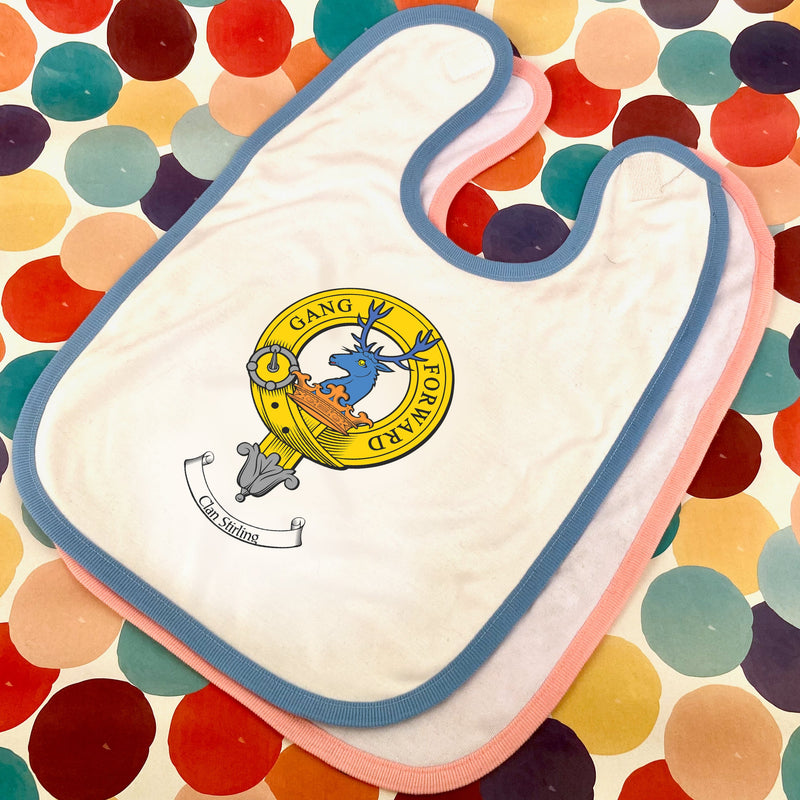 Stirling Clan Crest Baby Bib