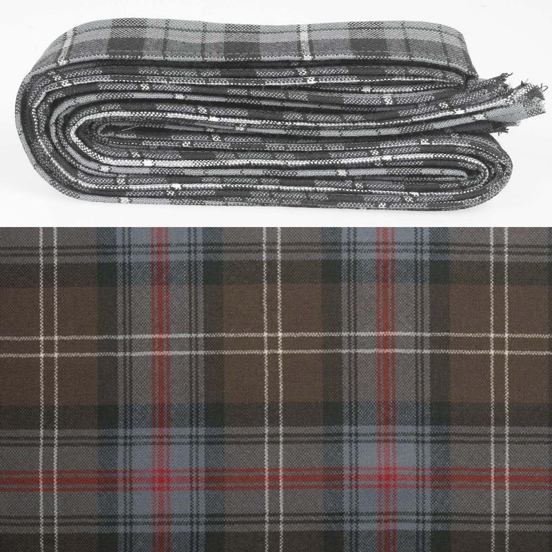 Wool Strip Ribbon in Sutherland Old Weathered Tartan - 5 Strips, Choose Your Width